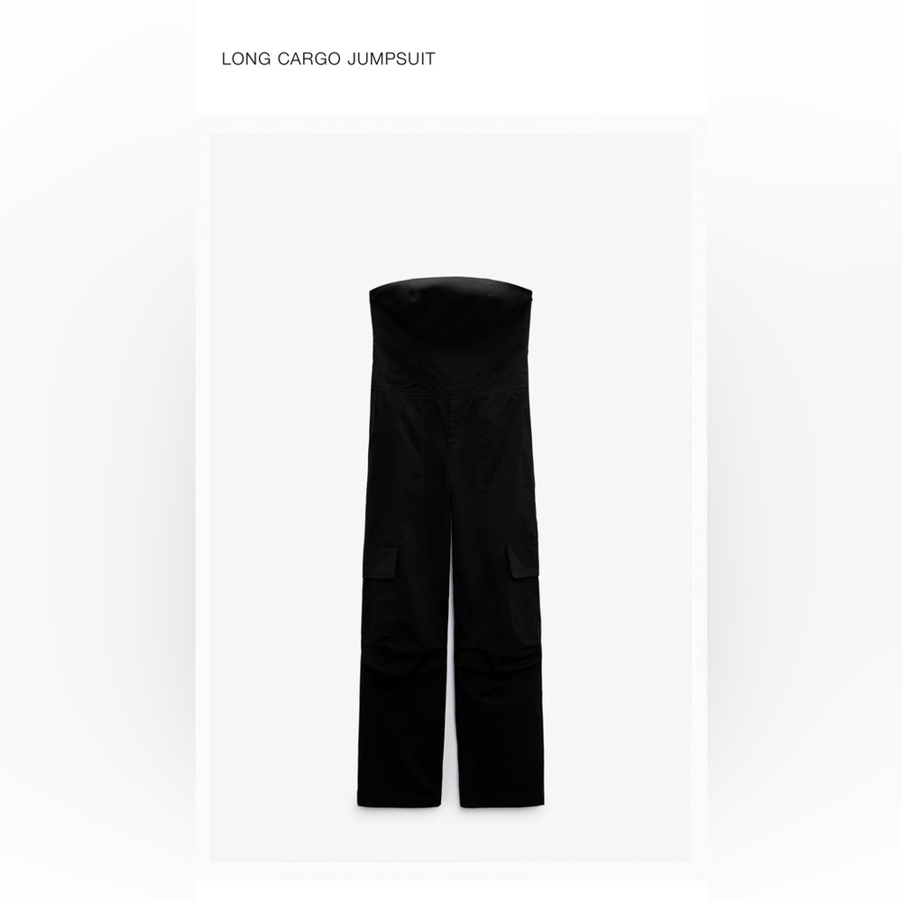 NWT ZARA Long Cargo Jumpsuit sz XS